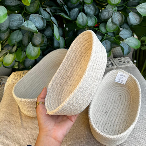 Image of طقم سلة منسوجة 3 قطع