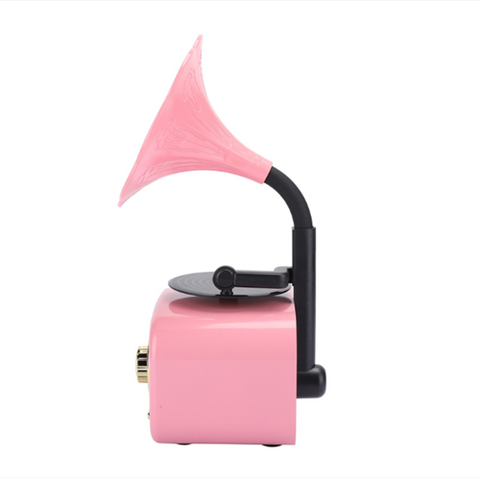 Image of راديو شكل جرامافون باللون البينك