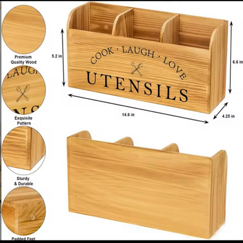 Image of منظم أدوات الطبخ + حامل للمناديل