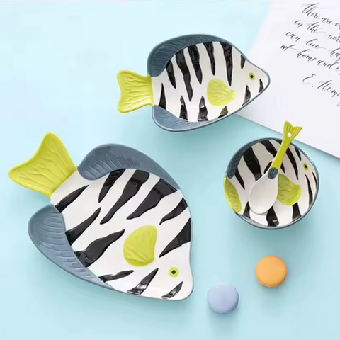 Image of طقم عشاء شكل سمك 24 قطعة