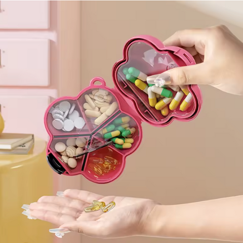 Image of منظم أدوية شكل وردة