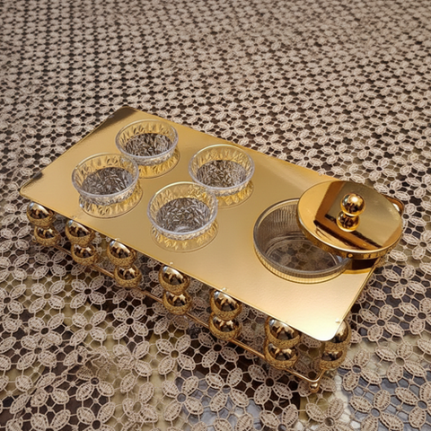 Image of طقم قهوة عربي وتمرية بستاند