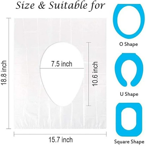 Image of طقم أغطية بلاستيك للتواليت 15 قطعة
