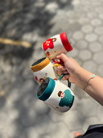 Image of مج بغطاء برسومات كرتونية