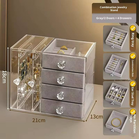 Image of منظم إكسسوارات أكريليك 4 درج