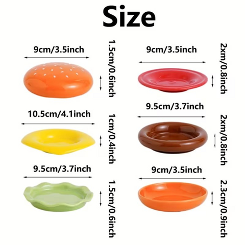 Image of طقم أطباق ميني شكل برجر