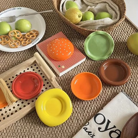 Image of طقم أطباق ميني شكل برجر