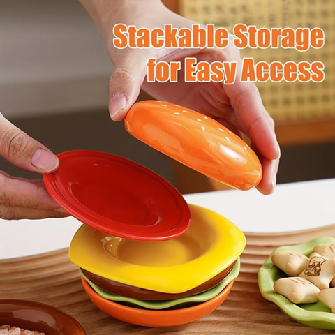 Image of طقم أطباق ميني شكل برجر