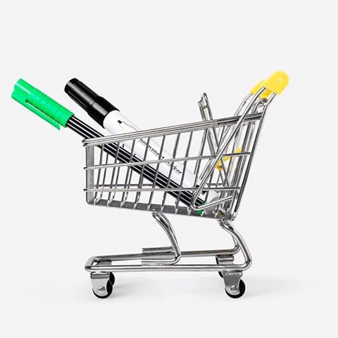 Image of سلة تقديم الفرايز شكل عربة تسوق