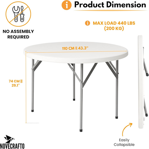 Image of ترابيزة دائرية قابلة للطي