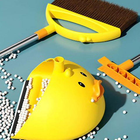 Image of طقم جاروف بالمقشة شكل بطوط