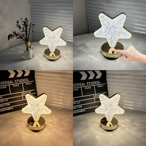 Image of أباجورة كريستال شكل نجمة