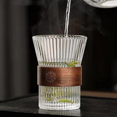 Image of كوب مضلع بأطار خشب