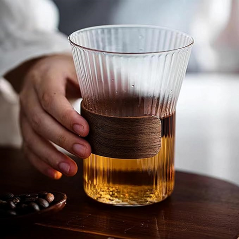 Image of كوب مضلع بأطار خشب