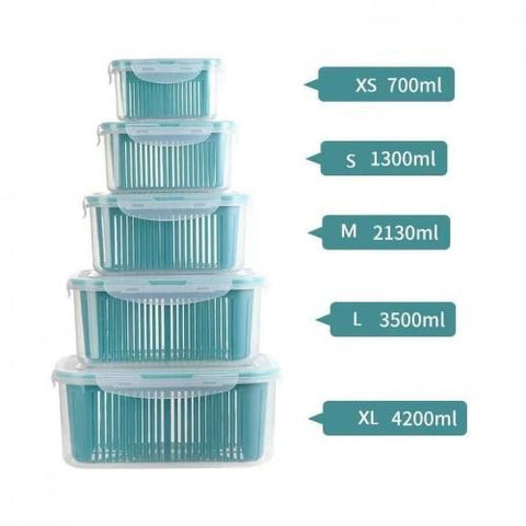 Image of علب ثلاجة بالمصفاة 5 قطع