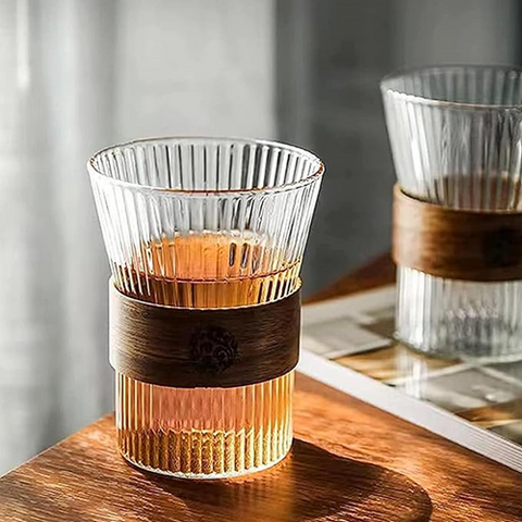 Image of كوب مضلع بأطار خشب