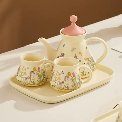 Image of طقم شاي بورسلين 4 قطع