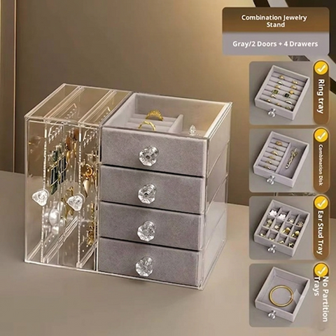 Image of منظم إكسسوارات أكريليك 4 درج