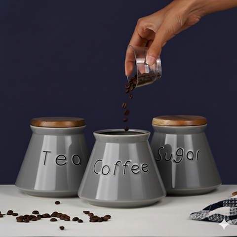 Image of برطمانات بورسلين 3 قطع