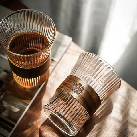 Image of كوب مضلع بأطار خشب