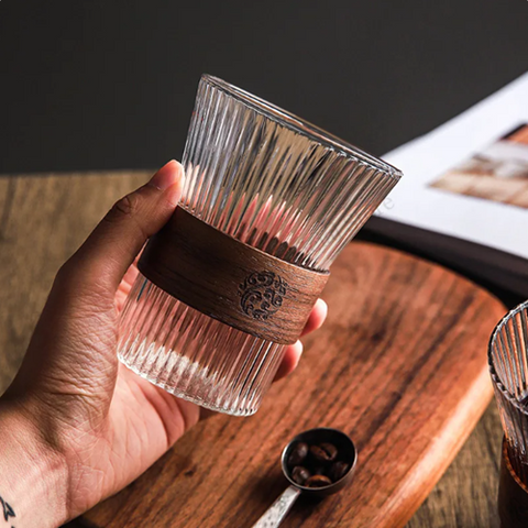 Image of كوب مضلع بأطار خشب