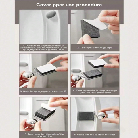 Image of طقم 2 مقبض لغطاء الحمام