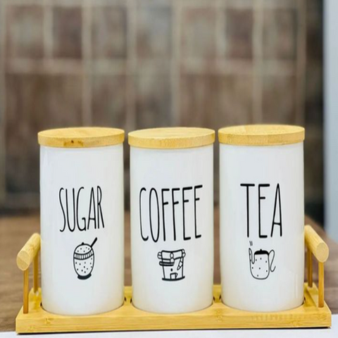 Image of طقم برطمانات بورسلين 3 قطع