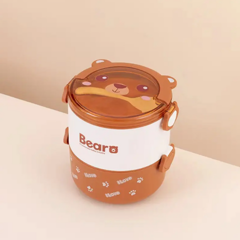 Image of لانش بوكس شكل دبدوب 2 دور