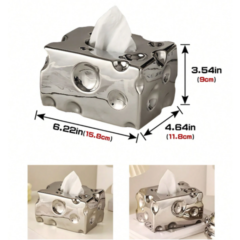 Image of علبة مناديل بورسلين