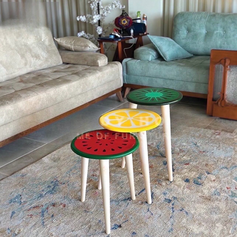 Image of طقم 3 ترابيزة ألوان مختلفة