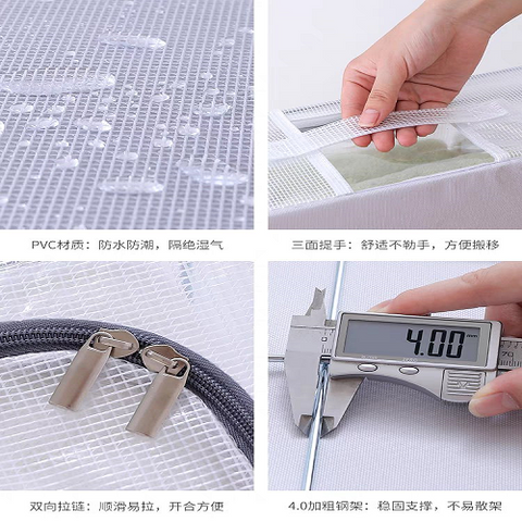 Image of بوكس عريض شفاف بقوائم معدن