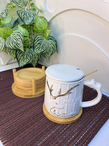 Image of طقم كوستر خشب 6 قطع