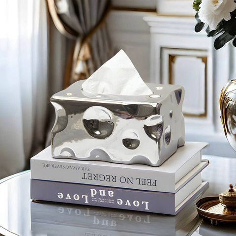 Image of علبة مناديل بورسلين