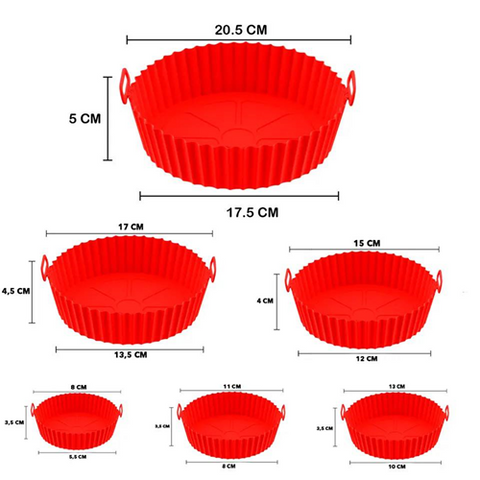 Image of طقم قوالب سيليكون للأيرفراير 6 قطع