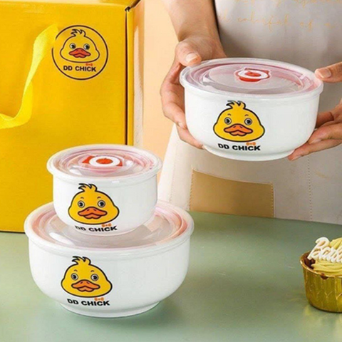 Image of طقم علب ثلاجة بورسلين 3 قطع