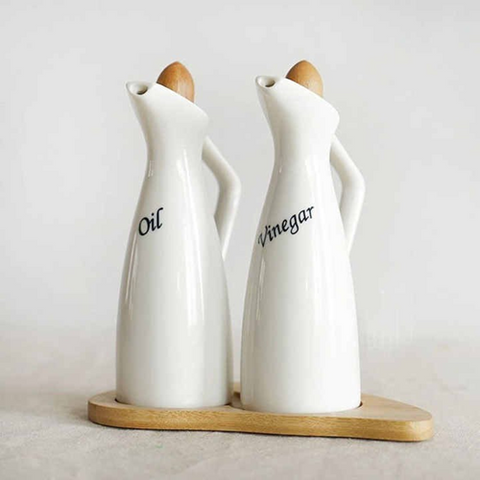 Image of طقم للزيت والخل بورسلين 2 قطعة