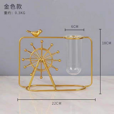 Image of ديكور جولد بفازة زجاج