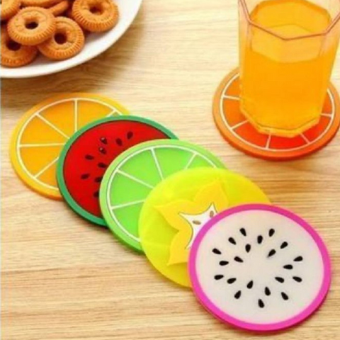 Image of طقم كوسترات 4 قطع أشكال فواكه