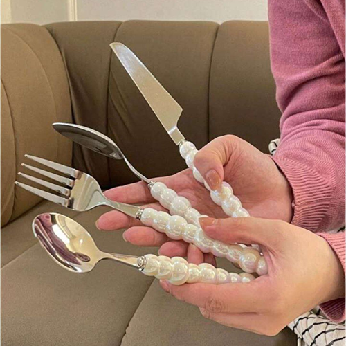 طقم معالق شكل لؤلؤ  4 قطع