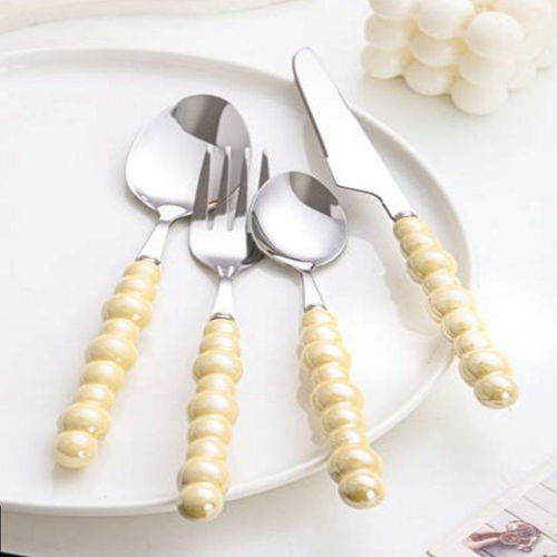 طقم معالق شكل لؤلؤ  4 قطع