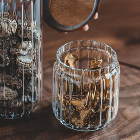 Image of برطمان مضلع بغطاء خشبي