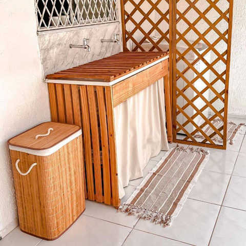 Image of سبت تخزين خشب للملابس