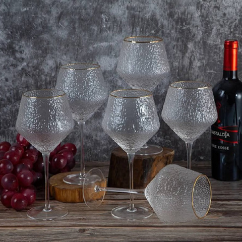 Image of طقم كاسات بإطار دهبي 6 قطع