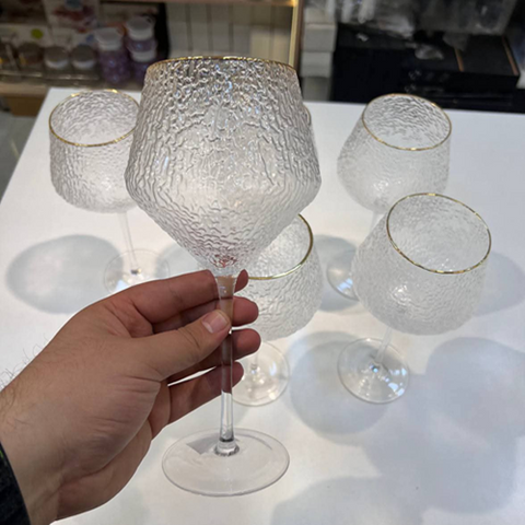 Image of طقم كاسات بإطار دهبي 6 قطع