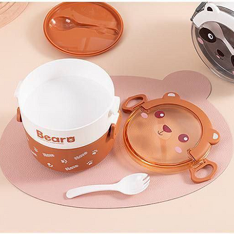 Image of لانش بوكس شكل دبدوب 2 دور