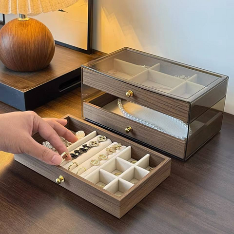 Image of بوكس أكسسورات خشبي 3 درج