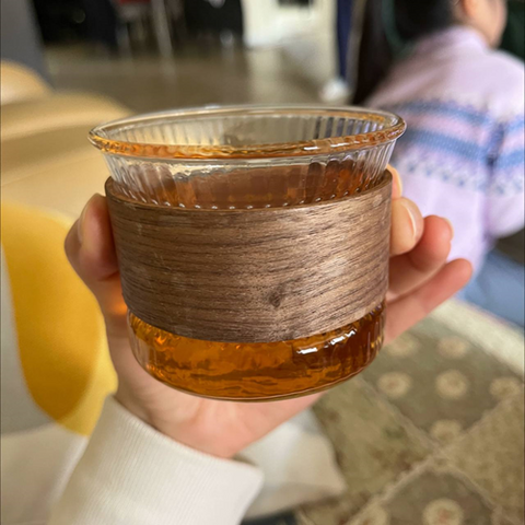 Image of طقم استكانة بأطار خشب 6 قطع