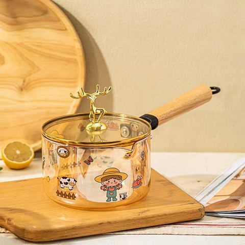 Image of كسرولة بايركس بيد خشب