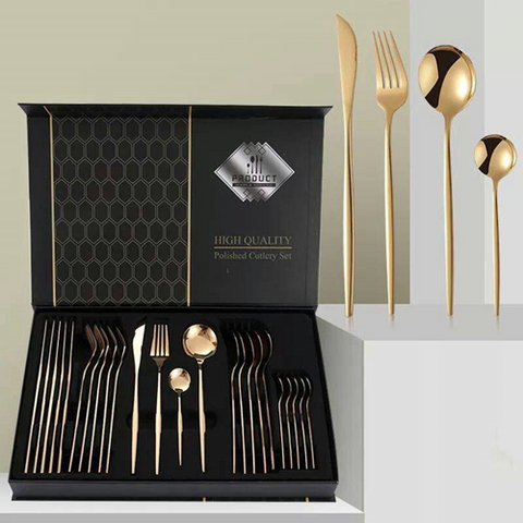 Image of طقم معالق جولد 24 قطعة