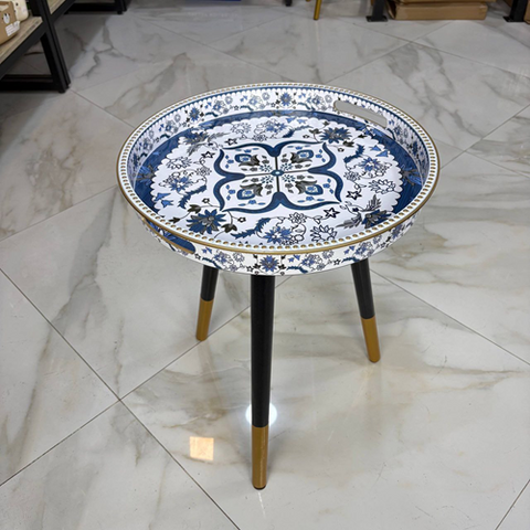 Image of ترابيزة صينية بنقوش باللون الأزرق